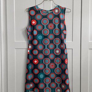 Blue Sleeveless Mod Shift Dress Never Worn